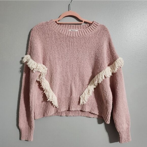 Madewell Montford Fringe Pullover Sweater Size M - Picture 1 of 4